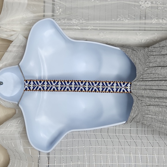 2/$25 or 3/$30 Jersey Knit Heather Grey Racer Back Maxi Dress Swim Cover-up SzS - Picture 1 of 7